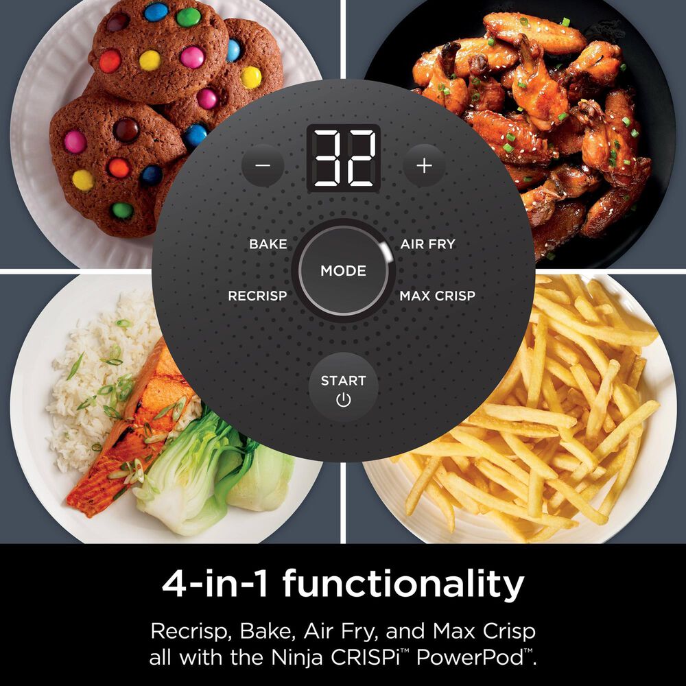 Shark Crispi 4-In-1 Portable Glass Air Fryer Cooking System in Cyberspace, , large