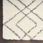 Nourison Dreamy Shag Geometric 7"10" x 9"10" Ivory Area Rug, , large