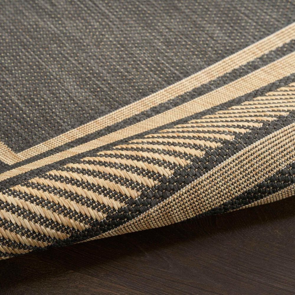 Nourison Horizon HOZ03 Charcoal 9&#39; x 12&#39; Indoor/Outdoor Area Rug, , large