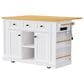 HOMLUX 53inch Large Kitchen Island in White(Three Packages), , large
