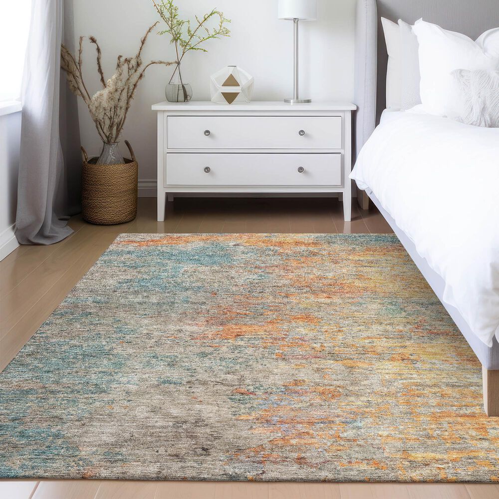 Dalyn Rug Company Trevi TV13 10&#39; x 14&#39; Teal Area Rug, , large