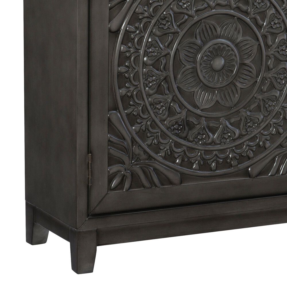Linon Home Decor Grace Cabinet in Dark Grey, , large