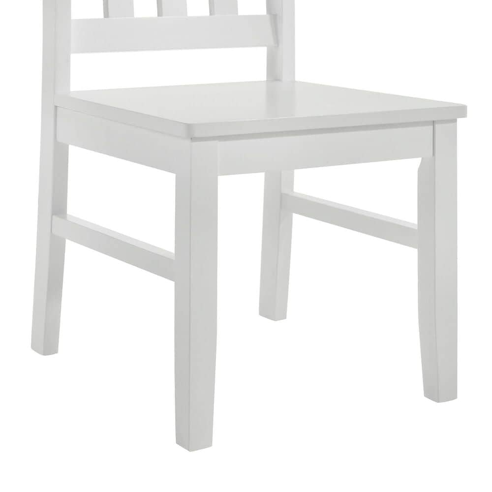 Mayberry Hill Travis 5-Piece Youth Table and Chair Set in White, , large