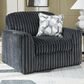 Ashley Midnight-Madness Oversized Chair in Gunmetal, , large
