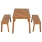 Hearth and Haven 3-Piece Patio Dining Set with Dining Table and Benches in Natural, , large