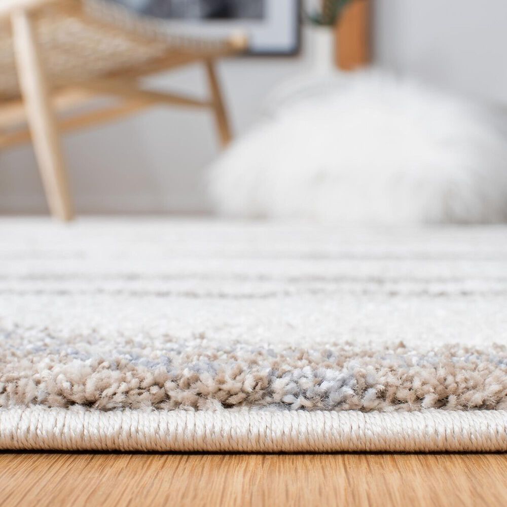 Safavieh Cyrus Shag CYR130A 2&#39;2&quot; x 9&#39; Ivory and Grey Runner, , large