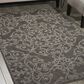 Nourison Damask DAS01 5" x 7" Grey Area Rug, , large