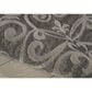 Nourison Damask DAS01 5" x 7" Grey Area Rug, , large