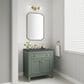 James Martin Vanities Chicago 30" Single Bathroom Vanity in Smokey Celadon with 3 cm Charcoal Soapstone Quartz Top and Rectangular Sink, , large