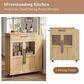 GARVEE Kitchen Island Cart with Storage in Natural, , large
