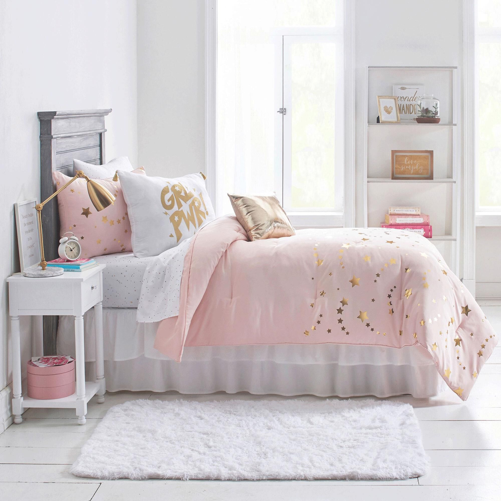 BCP Home Lucky Star 2 Piece Twin Comforter Set in Pink NFM