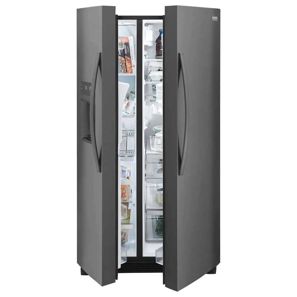 Frigidaire Gallery 25.6 Cu. Ft. Standard Depth Side-by-Side Refrigerator in Smudge Proof Black Stainless Steel, , large