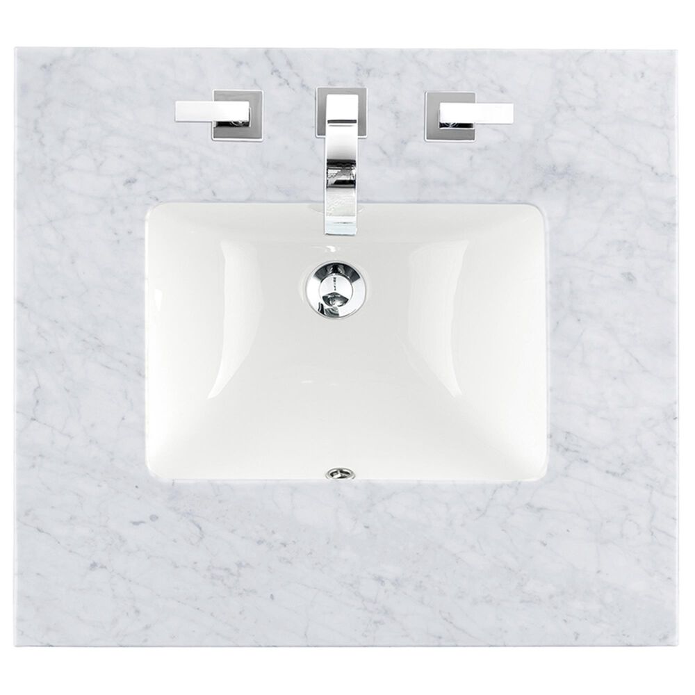 James Martin Copper Cove Encore 26" Vanity Top in Carrara White, , large