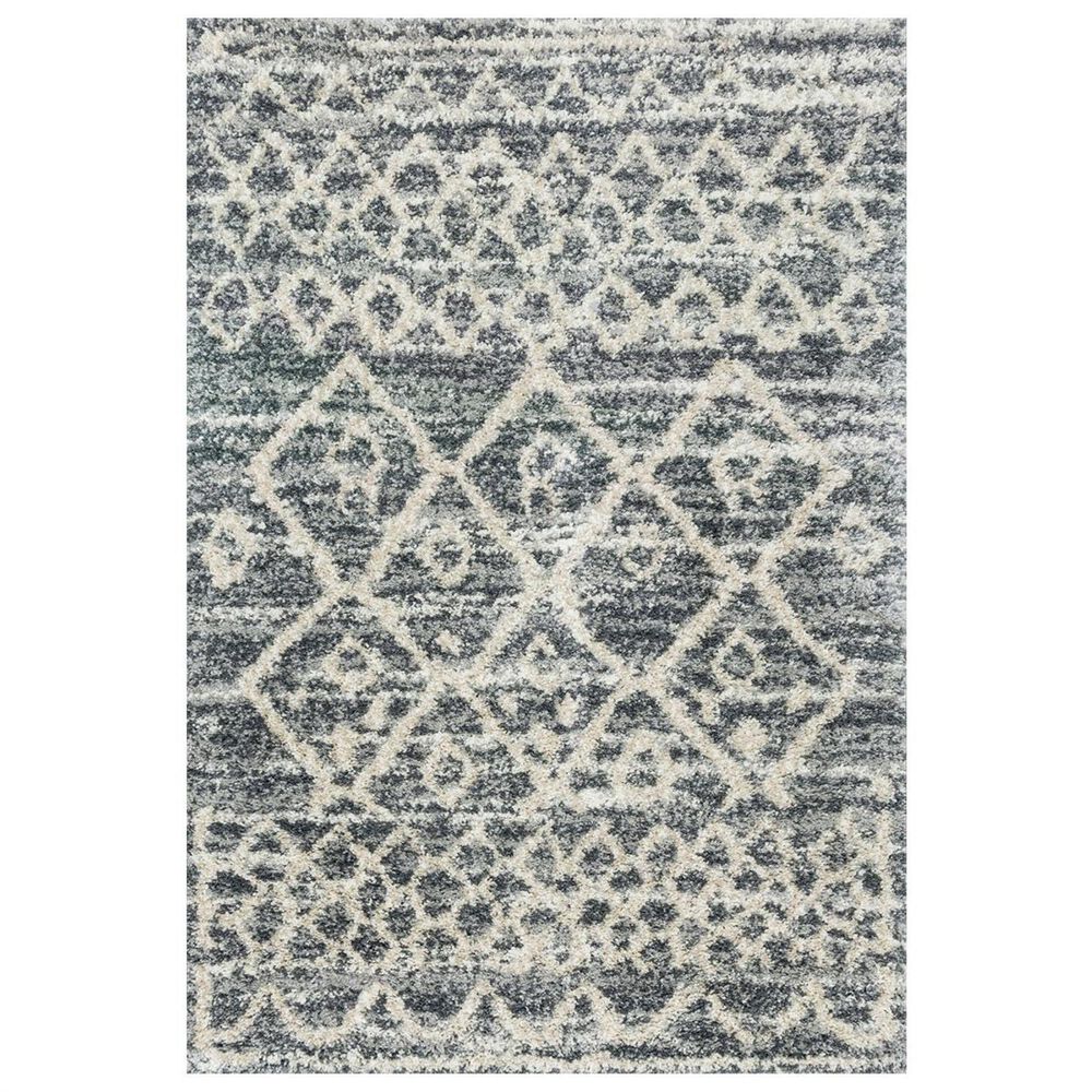 Loloi Quincy QC-02 2"3" x 8" Graphite and Beige, , large