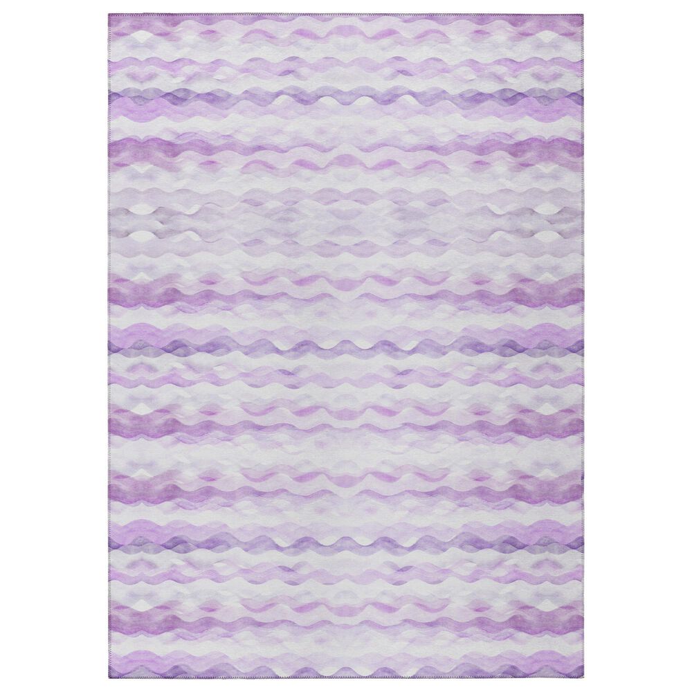 Dalyn Rug Company Seabreeze Chevron 8" x 10" Violet Area Rug, , large