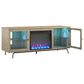 DHP Marabella 70" TV Stand with Fireplace in Blonde Oak, , large