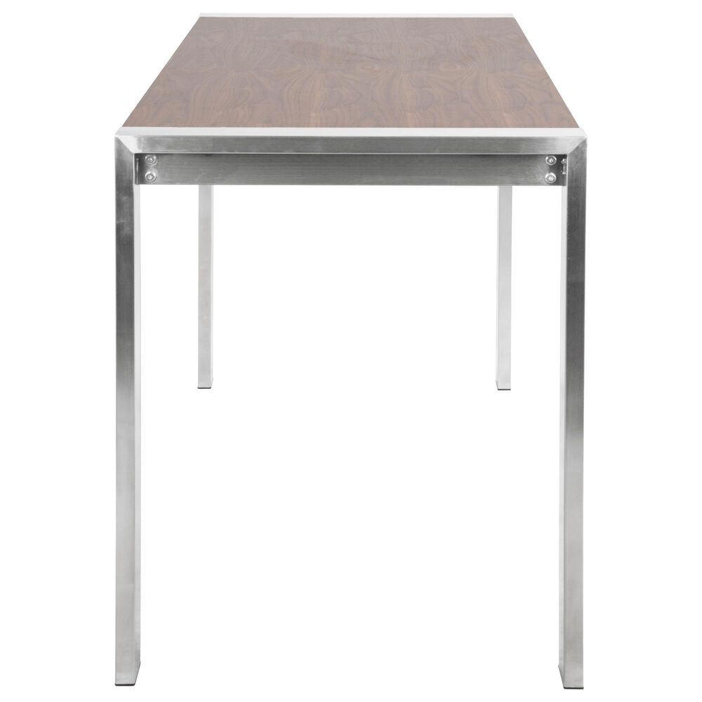 Lumisource Fuji Counter Table in Walnut/Stainless Steel, , large