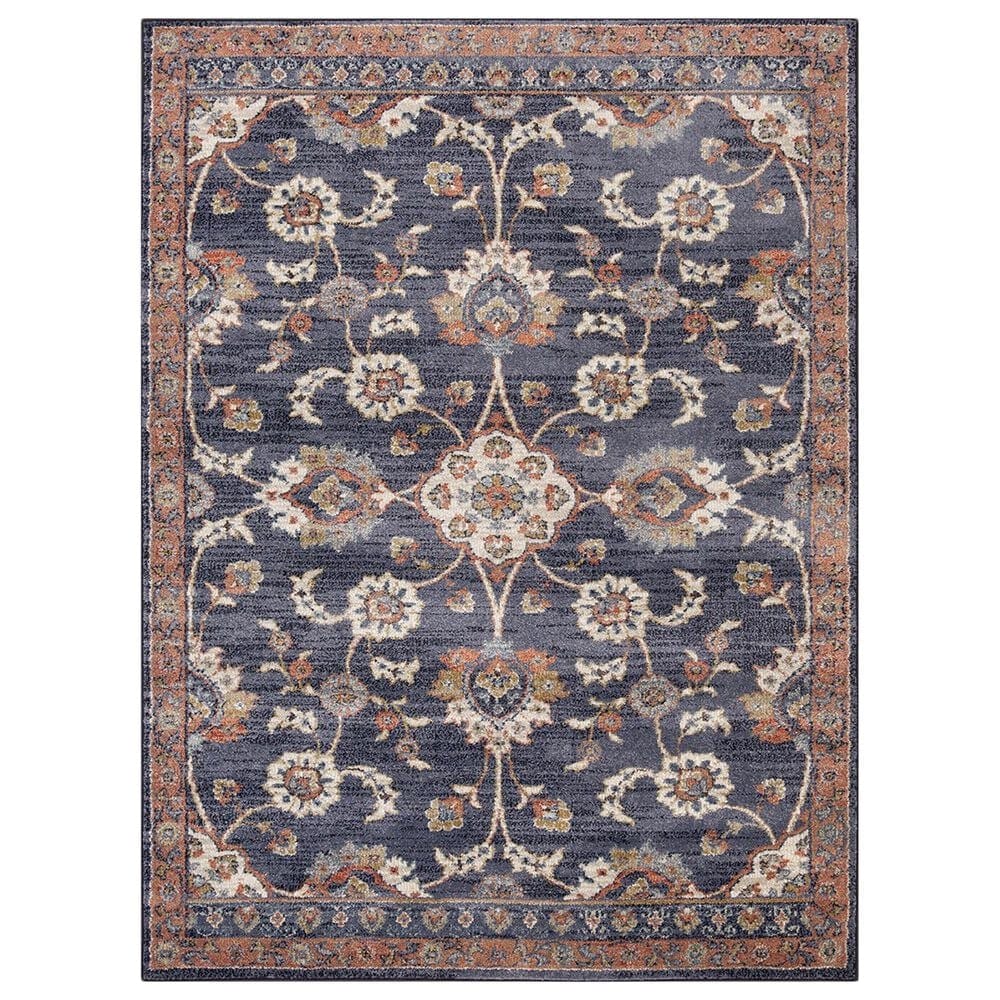 Amer Rugs Jordan 1"10" x 2"11" Navy Blue Area Rug, , large
