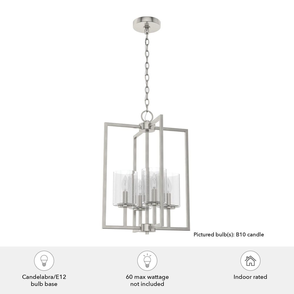 Hunter Kerrison 4-Light Pendant in Brushed Nickel, , large