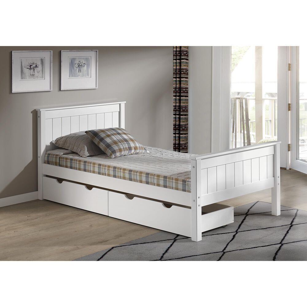 Timberlake Harmony Twin Storage Bed in White, , large