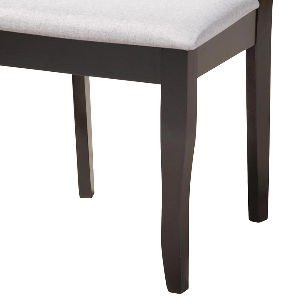 Baxton Studio Verner Side Chair with Grey Cushion in Espresso Brown (Set of 4), , large