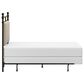 Richlands Furniture Ashley King Poster Panel Metal and Upholstered Bed in Brown and Rustic Brown, , large