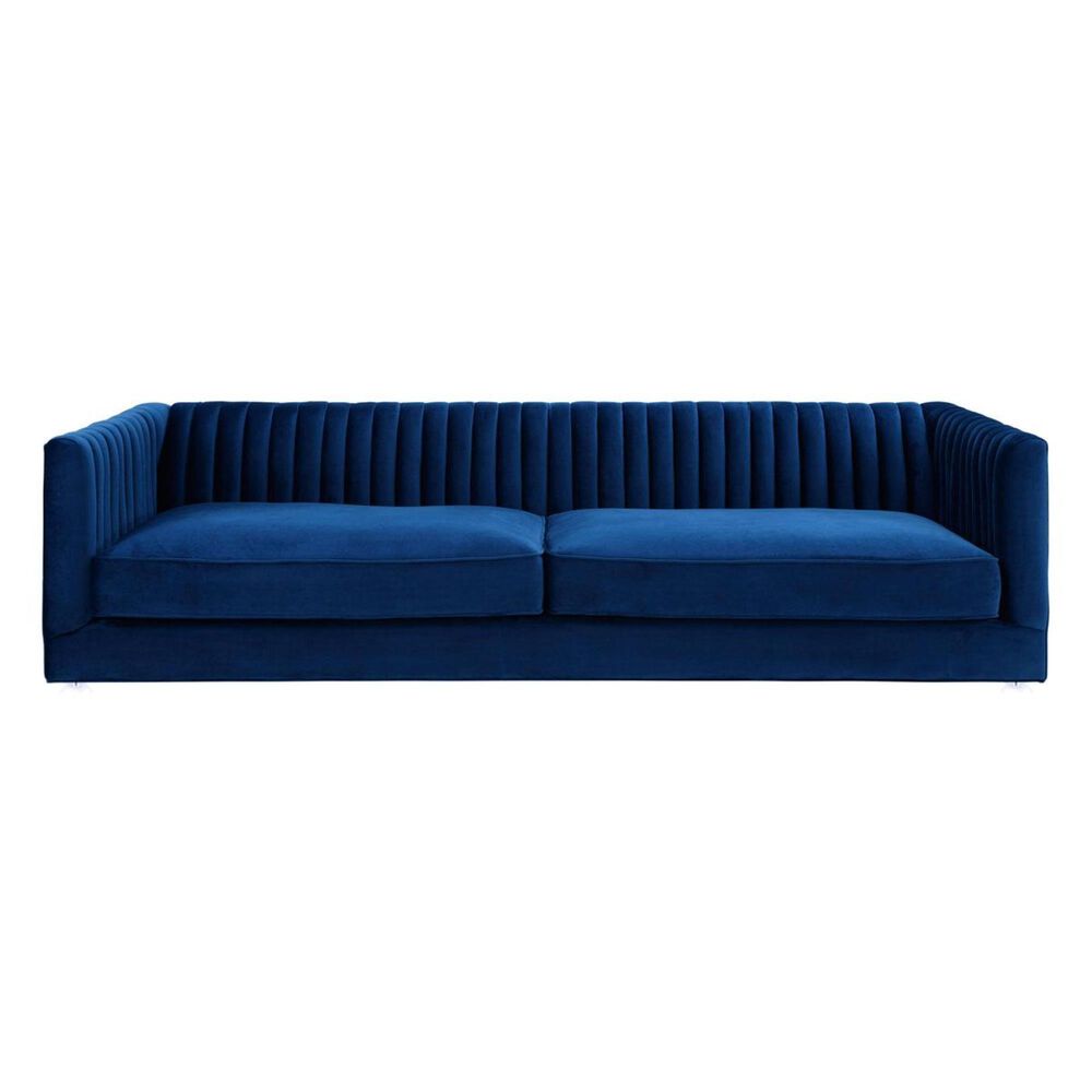 Tov Furniture Aviator Velvet Sofa in Navy NFM