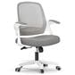 HOMLUX Swivel Ergonomic Office Chair with Flip Up Arms in Gray, , large
