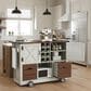 HOMLUX 54" Kitchen Island with Drop Leaf in White, , large