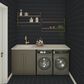 Dal-Tile Artefino Element Charcoal 1.5" x 6" Capsule on 12" x 13" Porcelain Mosaic Sheet, , large