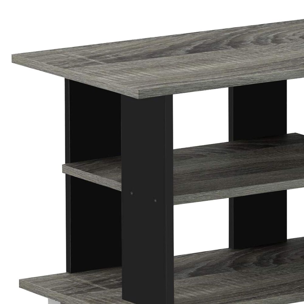 HOMLUX 31.5" Entertainment Center TV Stand with Bin Drawers in French Oak Grey and Black, , large