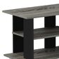 HOMLUX 31.5" Entertainment Center TV Stand with Bin Drawers in French Oak Grey and Black, , large