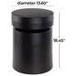 37B Metal Drum End Table in Black, , large