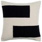 Surya Osmund 22" x 22" Throw Pillow in Black and Beige, , large
