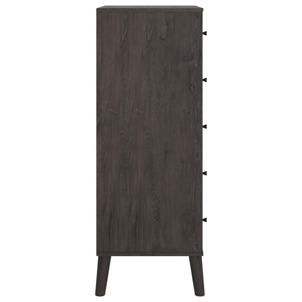 Ashley Piperton 5-Drawer Chest in Brown and Dark Charcoal, , large
