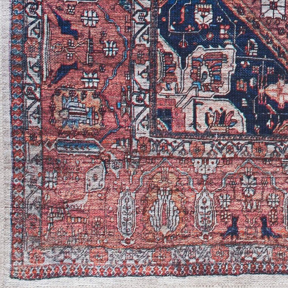 Nourison Grand Washables 5&#39;3&quot; x 7&#39;3&quot; Ivory Brick Area Rug, , large