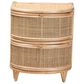 Baxton Studio Oleta 2-Drawer Rattan Nightstand in Natural Brown, , large