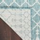 Nourison Positano Southwestern Aqua 9" x 12" Indoor/Outdoor Area Rug, , large