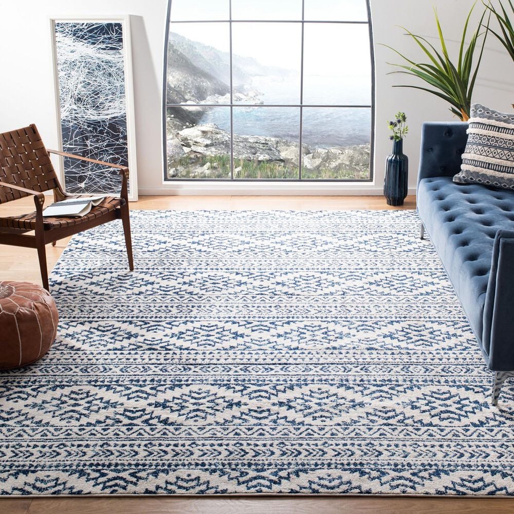 Safavieh Tulum Ivory and Blue 4&#39; x 6&#39; Area Rug, , large