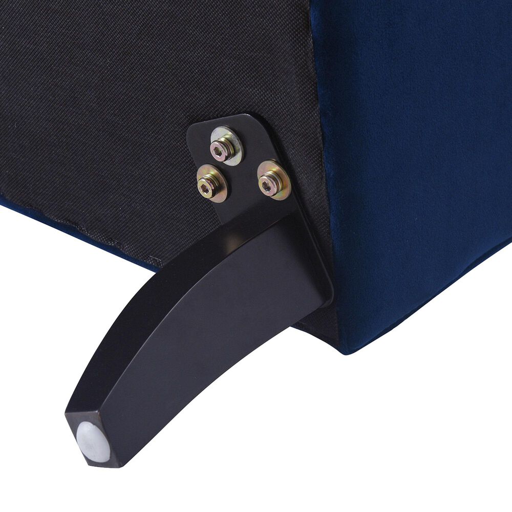 Jennifer Taylor Home Alana Lawson Stationary Sofa in Navy Blue Velvet, , large