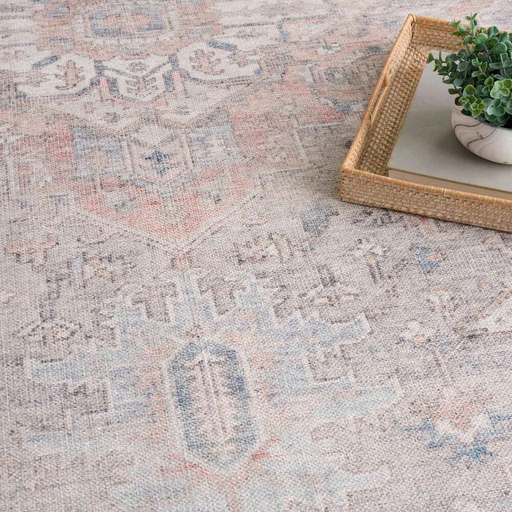 Nourison Vintage Washables Light Blue 4' x 6' Area Rug, , large
