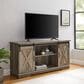 Walker Edison 58" Sliding Barn Door TV Stand in Grey Wash, , large
