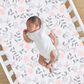 Lambs and Ivy Petals 3-Piece Crib Bedding Set in Mink Gray, Pink, Blush, Rose and White, , large