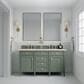 James Martin Vanities Brittany 60" Double Bathroom Vanity in Smokey Celadon with 3 cm Eternal Marfil Quartz Top and Rectangular Sinks, , large