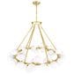 CWI Lighting Arya 45-Light Chandelier with White Shade in Satin Gold, , large