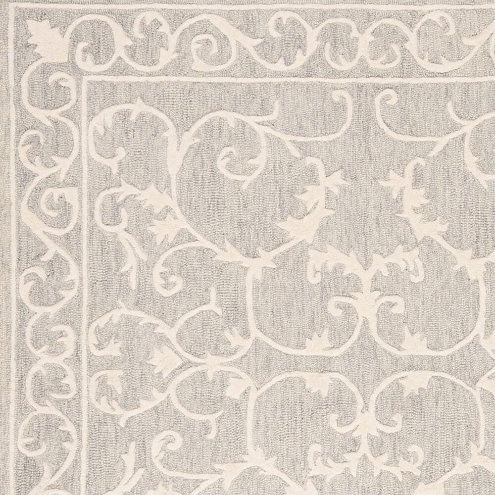 Safavieh Micro-Loop MLP507F 2&#39;3&quot; x 7&#39; Light Grey and Ivory Runner, , large