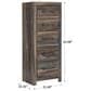 Ashley Drystan 5 Drawer Lingerie Chest in Rustic Brown, , large