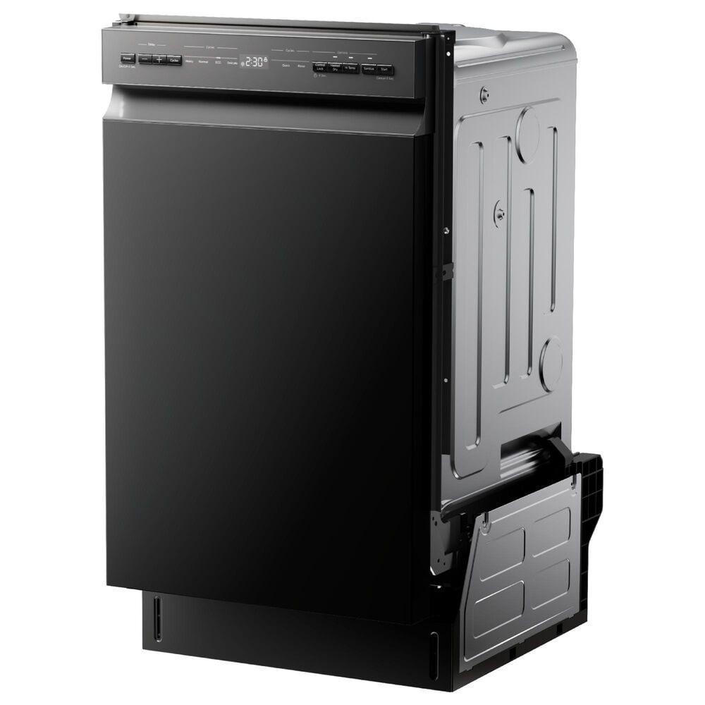 Midea 18" Front Control Built-In Dishwasher in Black, , large