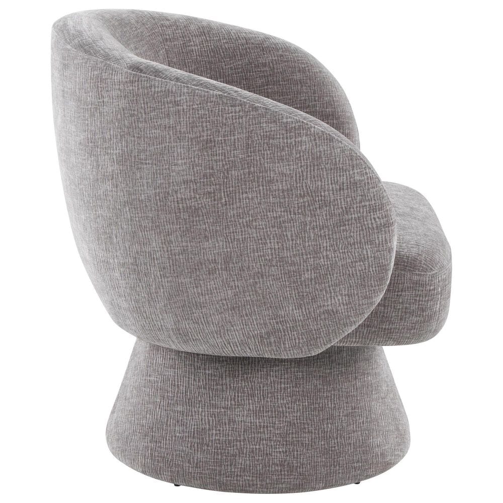 LumiSource Fran Swivel Accent Chair in Grey, , large