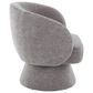 LumiSource Fran Swivel Accent Chair in Grey, , large